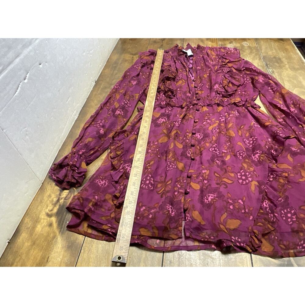 Cleobella Everly Mini Dress Botanical Floral Boho Size Large - Picture 9 of 13
